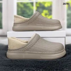 Галоши без задника сабо на меху женские Dago Style бежевые 40