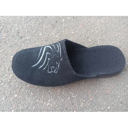 Капці домашні чорні чоловічі капці, махрові 41-45