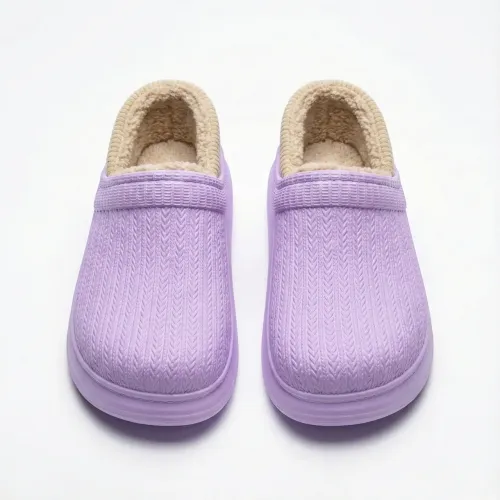 Галоші без задника сабо на хутрі жіночі Dago Style бузкові 37 - 41 41