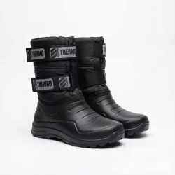 Мужские зимние сапоги пена ЭВА (41-46) Термо Олимп Черные на липучках для рыбалки и охоты