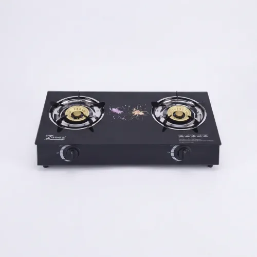 Газова плита настільна ZGBES (Скло) 2 конфорки. Таганок побутовий під балон, П'єзопідпал