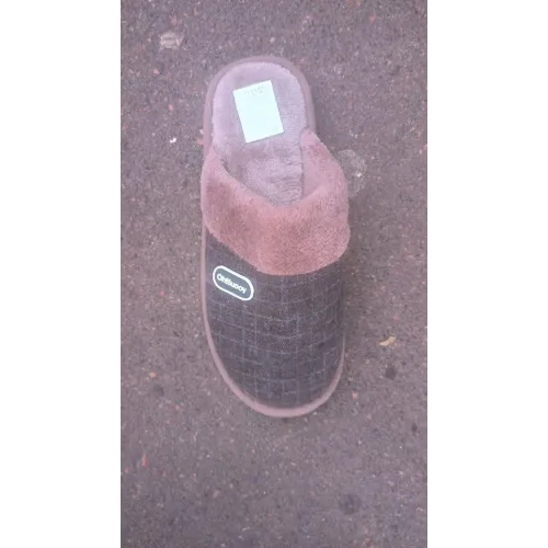 Хатні капці коричневі чоловічі капці, махрові 41-45