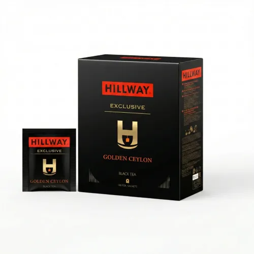 Чай чорний Hillway Exclusive Golden Ceylon 100 пакетиків | Цейлонський, Преміум, У фольгованих саше