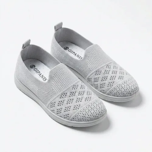 Жіночі мокасини-сліпони Gipanis білі (сітка) | Легкі, Літні, Розміри 37-41