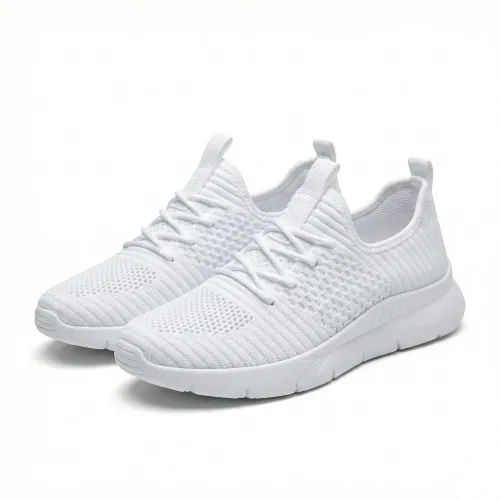 Жіночі текстильні кросівки білі (сітка) | Літні, Легкі, На шнурівці, Розміри 37-41