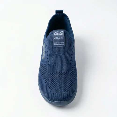 Чоловічі літні мокасини-сітка Gipanis Сині. Легкі текстильні сліпони без шнурків (41-45)