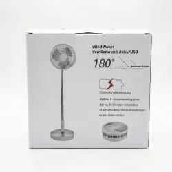 Вентилятор акумуляторний складний WindWaver (7200mAh), портативний USB вентилятор-трансформер, до 24 годин роботи