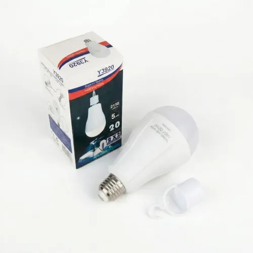 Мобільна лампа-ліхтар акумуляторна Y3920 (20W). Підвісна світлодіодна лампочка для кемпінгу та торгівлі