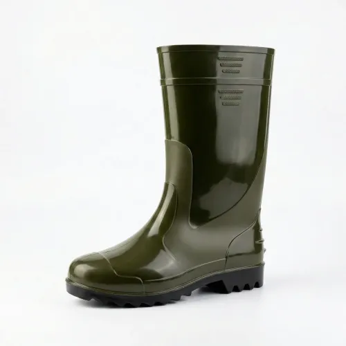 Чоботи гумові чоловічі (ПВХ) високі | Хакі, Для городу та рибалки, Розміри 41-47