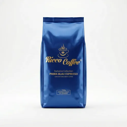 Кава в зернах Ricco Coffee Prima Blau Espresso 1 кг | Німецька якість, Насичений еспресо, Exclusive Collection