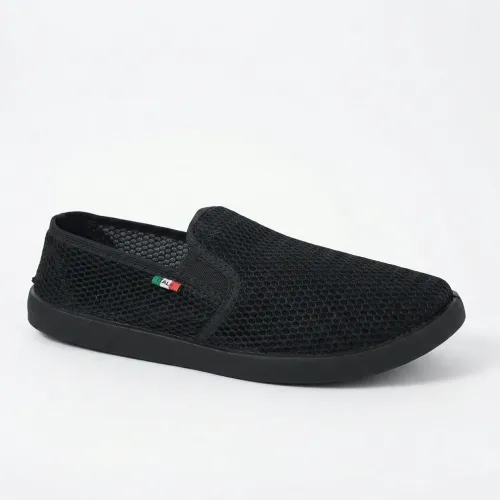 Чоловічі літні мокасини сітка чорні 41-45 р, легкі текстильні сліпони, дихаюче взуття без шнурків