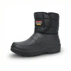 Чоловічі зимові чоботи-дутики на липучці 41-45 р, теплі непромокаючі сноубутси, чорні