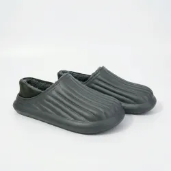 Чоловічі галоші піна ЕВА утеплені хутром 41-45 р, зимові сабо для приватного будинку та дачі, сірі