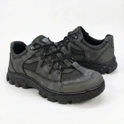 Чоловічі трекінгові кросівки демісезонні. Сірі тактичні кросівки Camel нубук 41-45