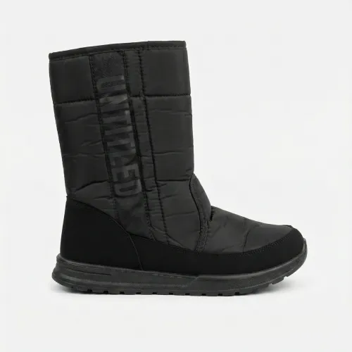 Чоловічі зимові чоботи дутики чорні на блискавці Untitled. Теплі непромокальні напівчоботи. Розміри 41-45