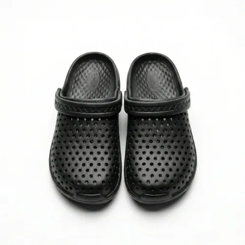 Сабо чоловічі чорні Krok піна ЕВА. Дихаючі крокси з перфорацією для дачі та роботи 41-45