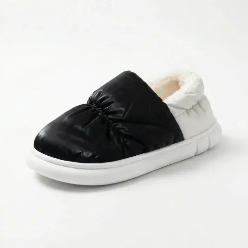 Чуні домашні утеплені чорні Бурки зимові хутряні закриті капці унісекс 36-45