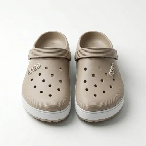 Жіночі сабо крокси Dago Style з піни ЕВА. Гумові пляжні капці (розміри 37-41) Бежеві