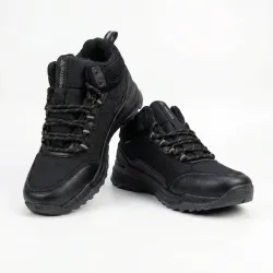 Чоловічі зимові кросівки на хутрі Walking Чорні. Теплі трекінгові черевики (41-45 р) 45