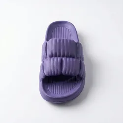 Шльопанці жіночі фіолетові піна ЕВА. Дуті шльопанці на платформі (Cloud) 37-41