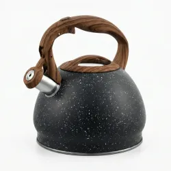 Чайник зі свистком 3.0 л Gusto Pirat (Пірат) GT-1411-30. Гранітне покриття, ручка під дерево