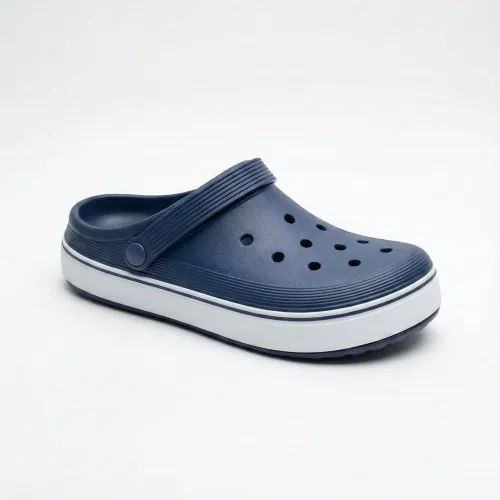 Сабо чоловічі крокси темно-сині на білій підошві (піна ЕВА). Зручні літні шльопанці