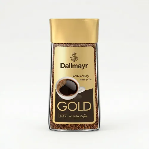 Кава розчинна Dallmayr Gold 200 г (скло) | Німецька сублімована кава Даллмаєр Голд Оригінал