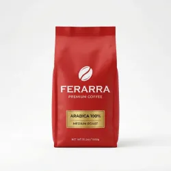 Кава в зернах Ferarra 100% Arabica 1 кг | Преміум арабіка середнього обсмажування, м'який смак