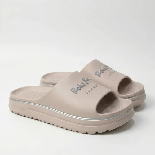 Шльопанці жіночі бежеві на платформі піна ЕВА. Літні шльопки Roks Style 37-41