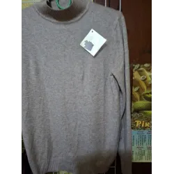 Гольф жіночий бежевий базовий (Капучино). М'яка водолазка стійка під горло 48-52