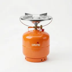 Газовий комплект Eurofire 5 кг (Помаранчевий). Посилений балон з пальником 2200 Вт (Стінка 2.5 мм)