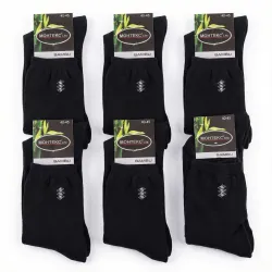Чоловічі зимові шкарпетки Монтекс Махра Бамбук. Теплі чорні носки на зиму 40-45
