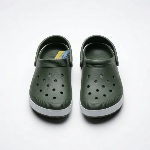 Сабо крокси (пінка) темно-сині з білою смугою | Чоловічі, Пляжні, Розміри 41-45