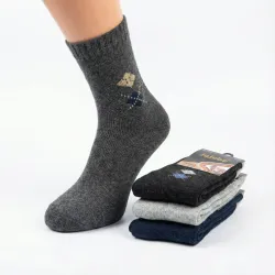 Чоловічі зимові шкарпетки ангора з махрою. Дуже теплі термо носки вовна 41-47