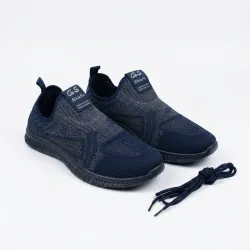 Мужские летние кроссовки сетка слипоны текстильные Синие GS Athletic (р. 41-45)