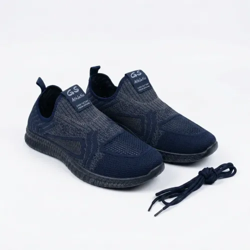 Чоловічі літні кросівки сітка сліпони текстильні Сині GS Athletic (р. 41-45)