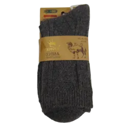 Верблюжа вовна чоловічі термоноски антибактеріальні преміум Корона, однотонні, 42-48 г, 12 пар