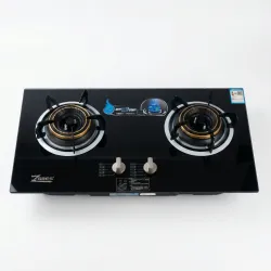 Газова варильна поверхня ZGBES 2 конфорки (Врізна + Настільна). Скляна плита 73х40 см, Турбо-пальники