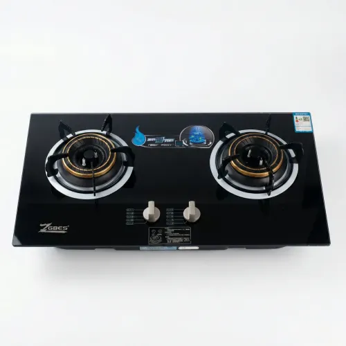 Газова варильна поверхня ZGBES 2 конфорки (Врізна + Настільна). Скляна плита 73х40 см, Турбо-пальники