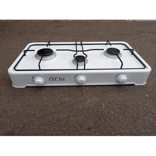 Настільна газова плита таганок Oz.ba на 3 конфорки