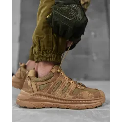 Тактичні мілітарі кросівки койот вставки текстиль, чоловічі військові повітропроникні кросівки армійські літні зсу
