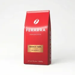 Кава в зернах Ferarra 100% Arabica 1 кг | Преміум арабіка середнього обсмажування, м'який смак