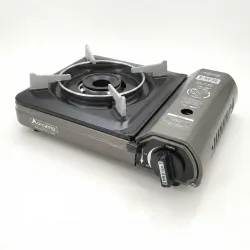 Портативна газова плита Orcamp туристична з п'єзопідпалом під цанговий балон, сіра