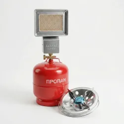 Газовий комплект 3в1: Балон 8л + Пальник + Інфрачервоний обігрівач Nurgaz 1.5 кВт (Туреччина)