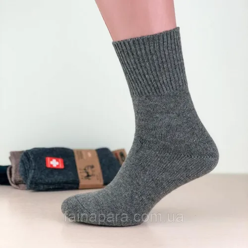 Чоловічі термошкарпетки з ослабленою гумкою з верблюжої вовни Корона 42-48