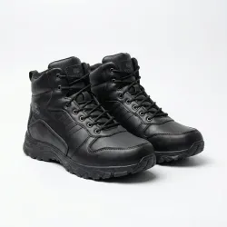 Ботинки мужские зимние черные на меху. Теплые высокие кроссовки из эко-кожи (Размеры 41-46)