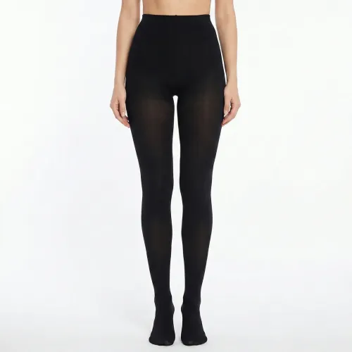 Жіночі теплі колготи на хутрі чорні, зимові термоколготки з начосом (розміри 42-46, 48-54)