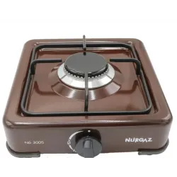 Настільна газова плита NURGAZ NG 3005, 1 газова конфоркова плита Коричнева