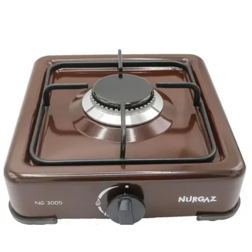 Настільна газова плита NURGAZ NG 3005, 1 газова конфоркова плита Коричнева