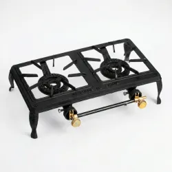Чавунна газова плита GB-02 на 2 конфорки (3,5 кВт). Потужний таганок під автоклав та казан